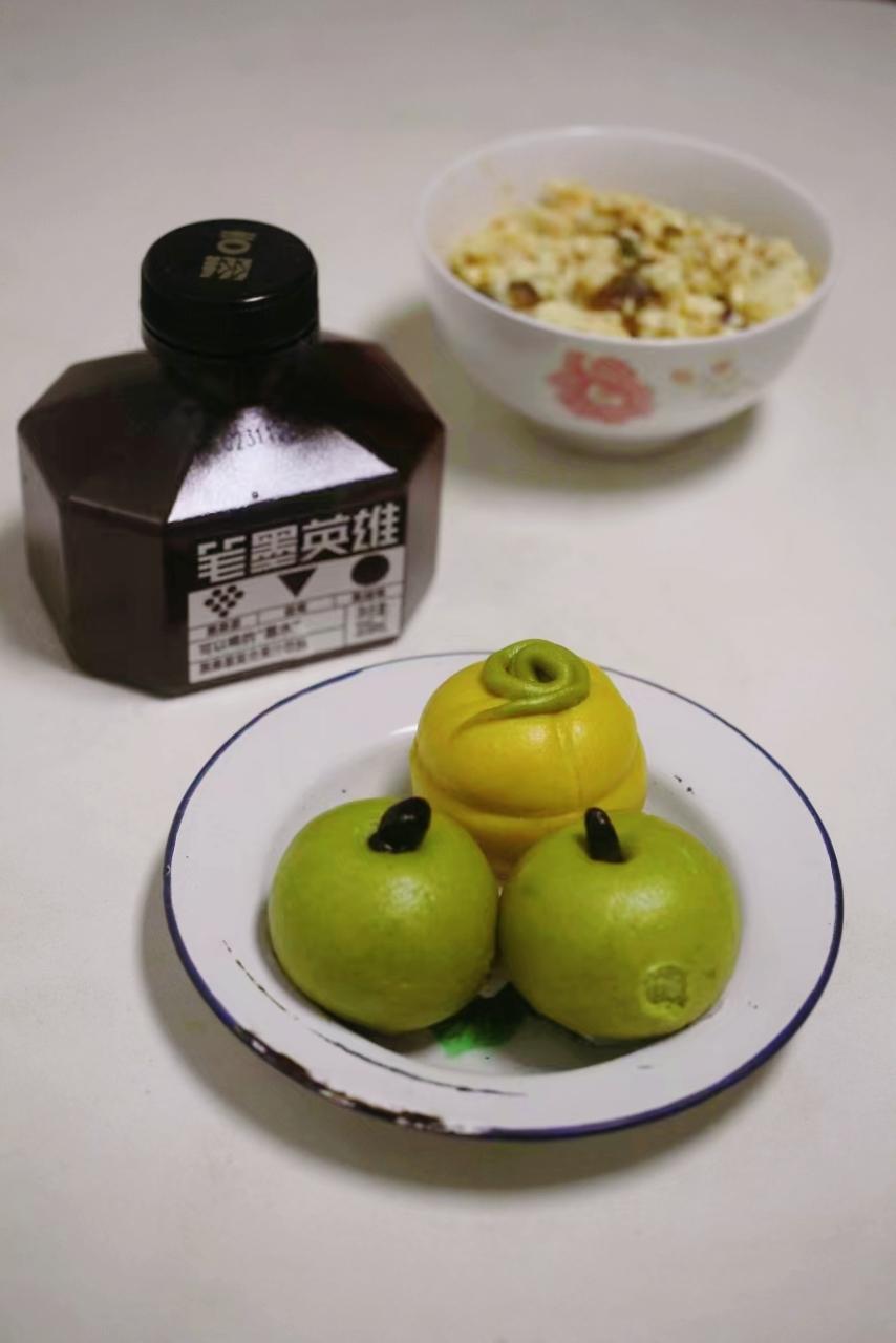 象形点心（八）盘柿·柿子造型馒头［素食］