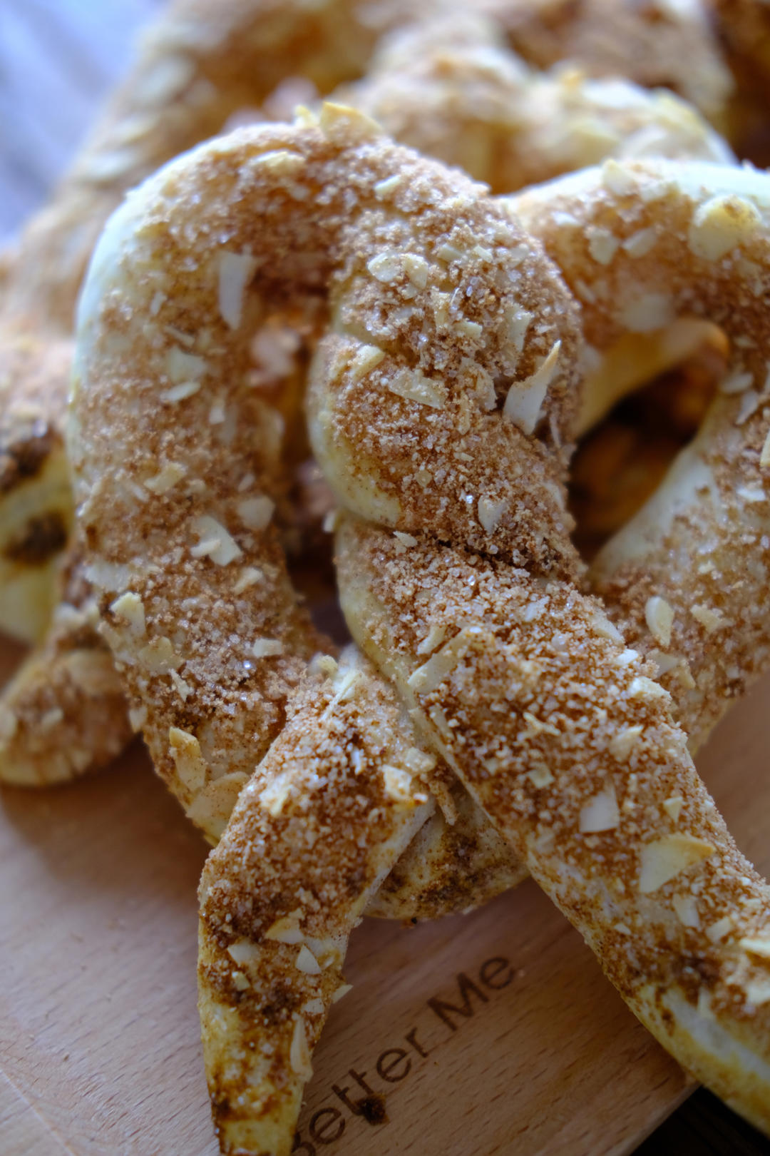 天然酵母美式杏仁扭结面包（American soft almond pretzel）