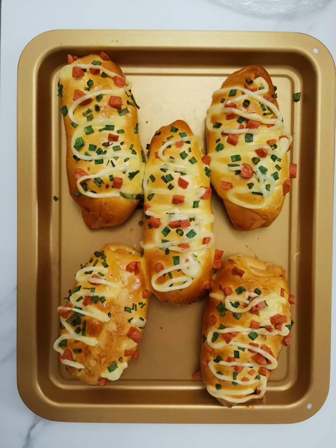 香葱火腿肉松面包