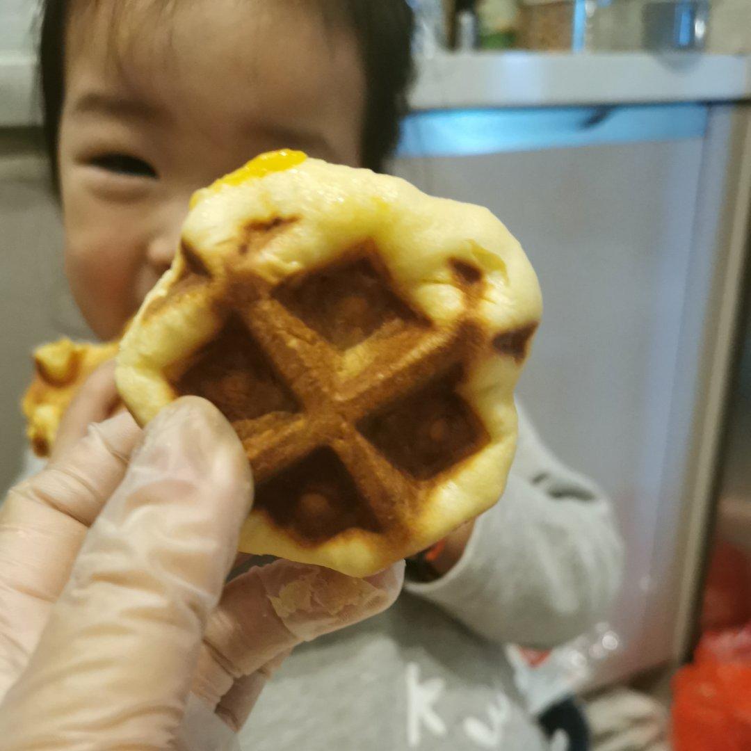 爆浆芝士培根华夫饼（酵母版）