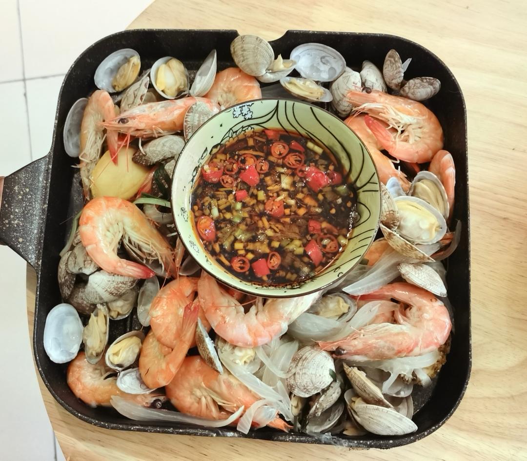 白灼大虾    清蒸基围虾