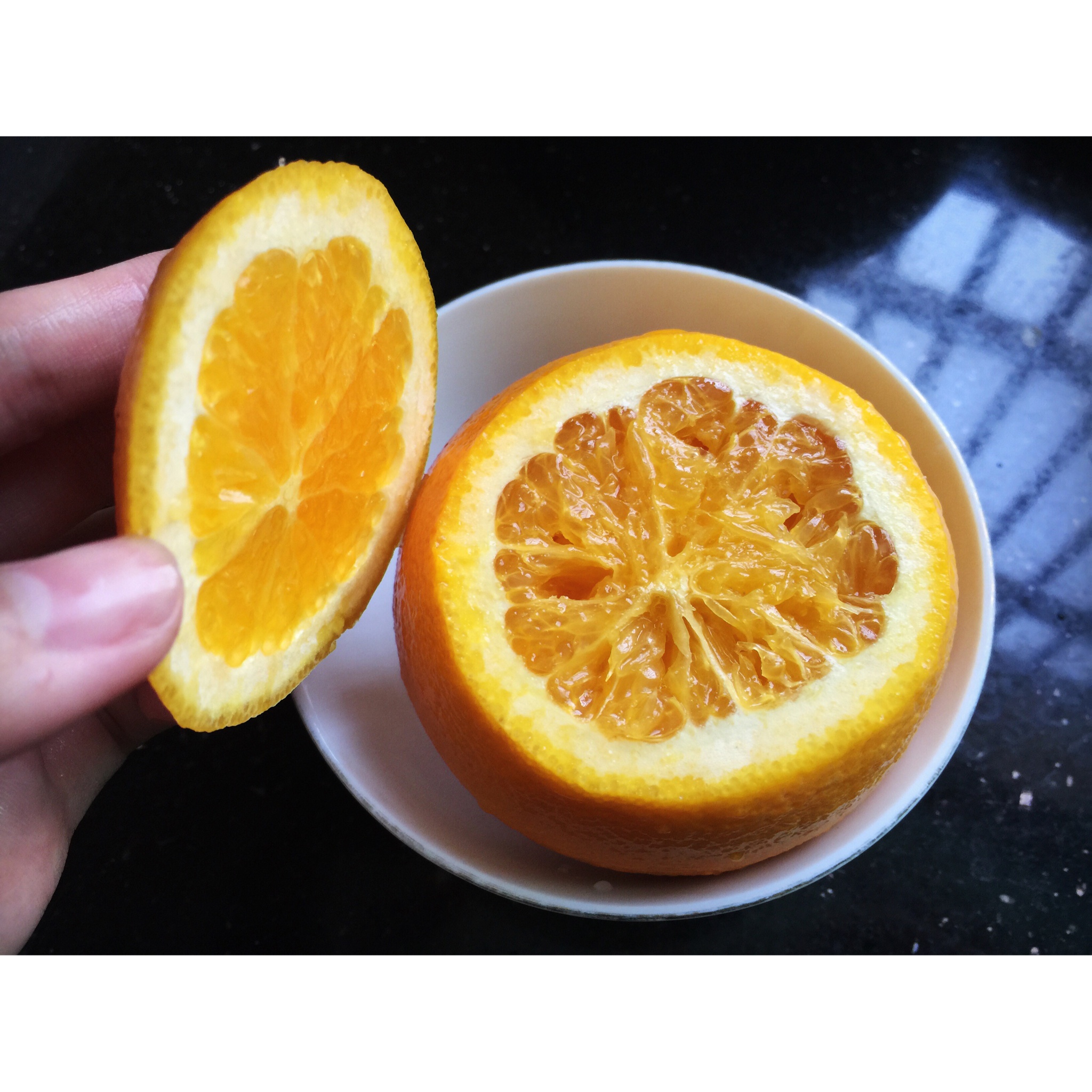 盐蒸橙子