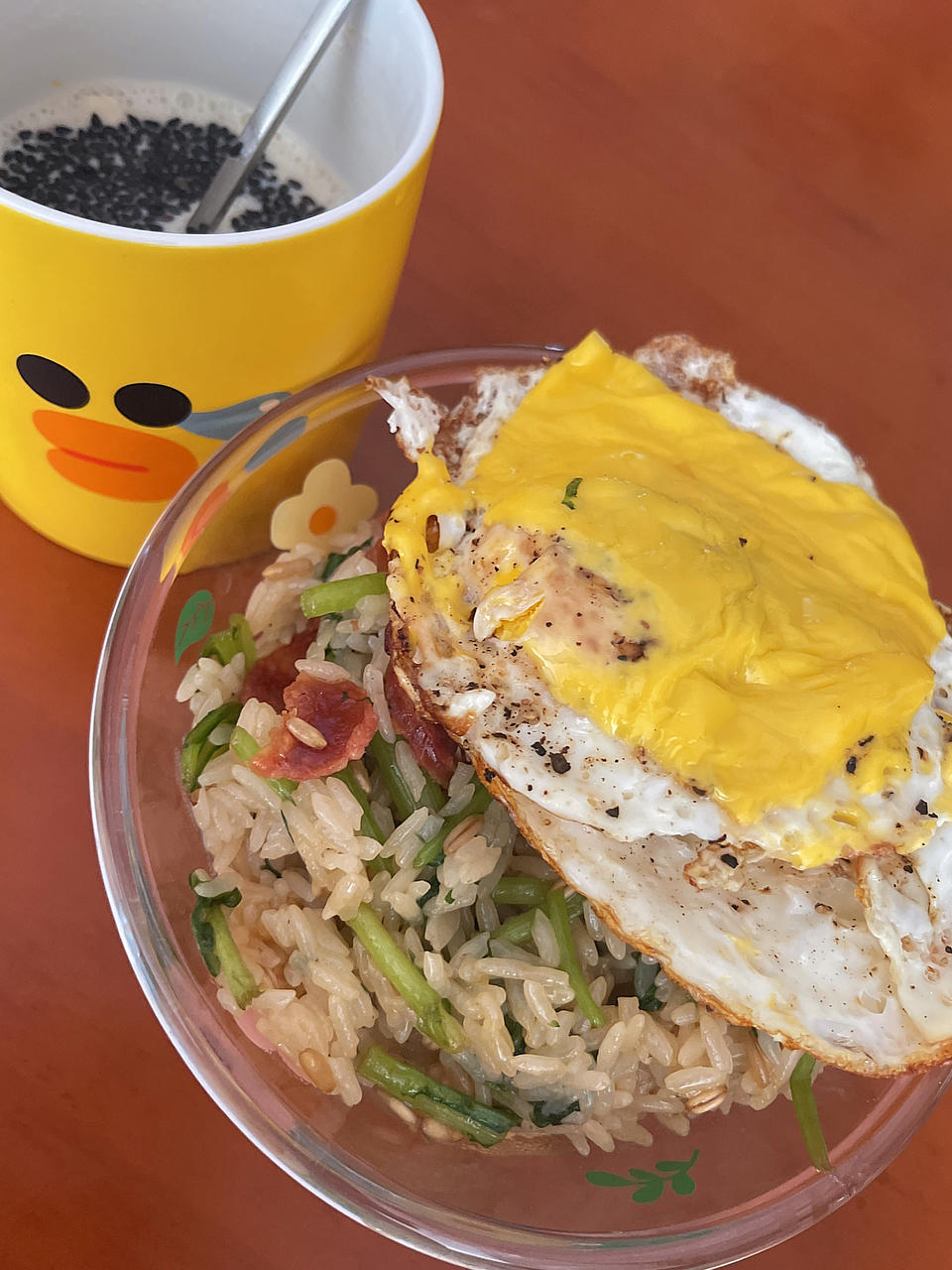 连吃三碗的茼蒿菜饭