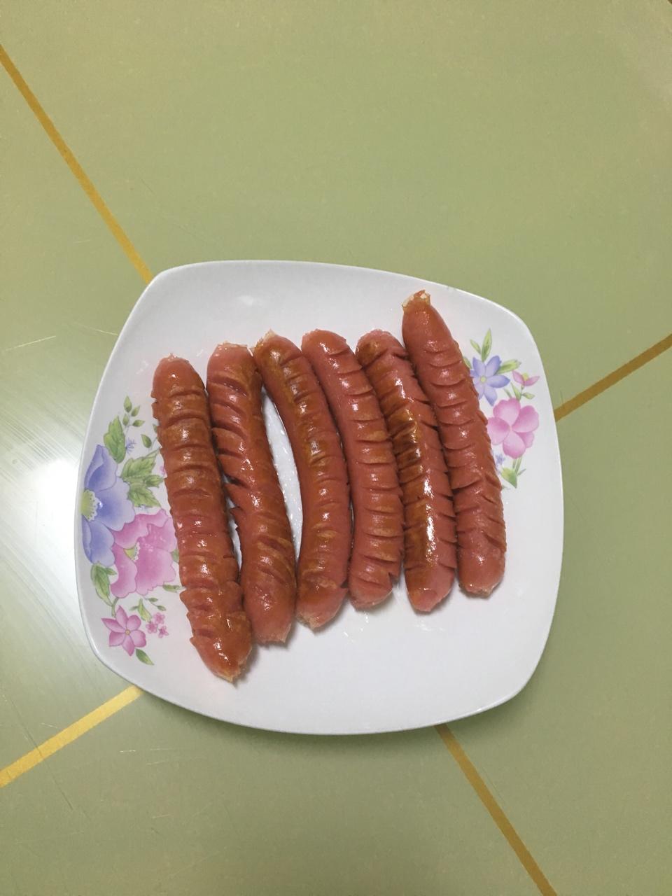 简单的生活1做的微波炉烤肠