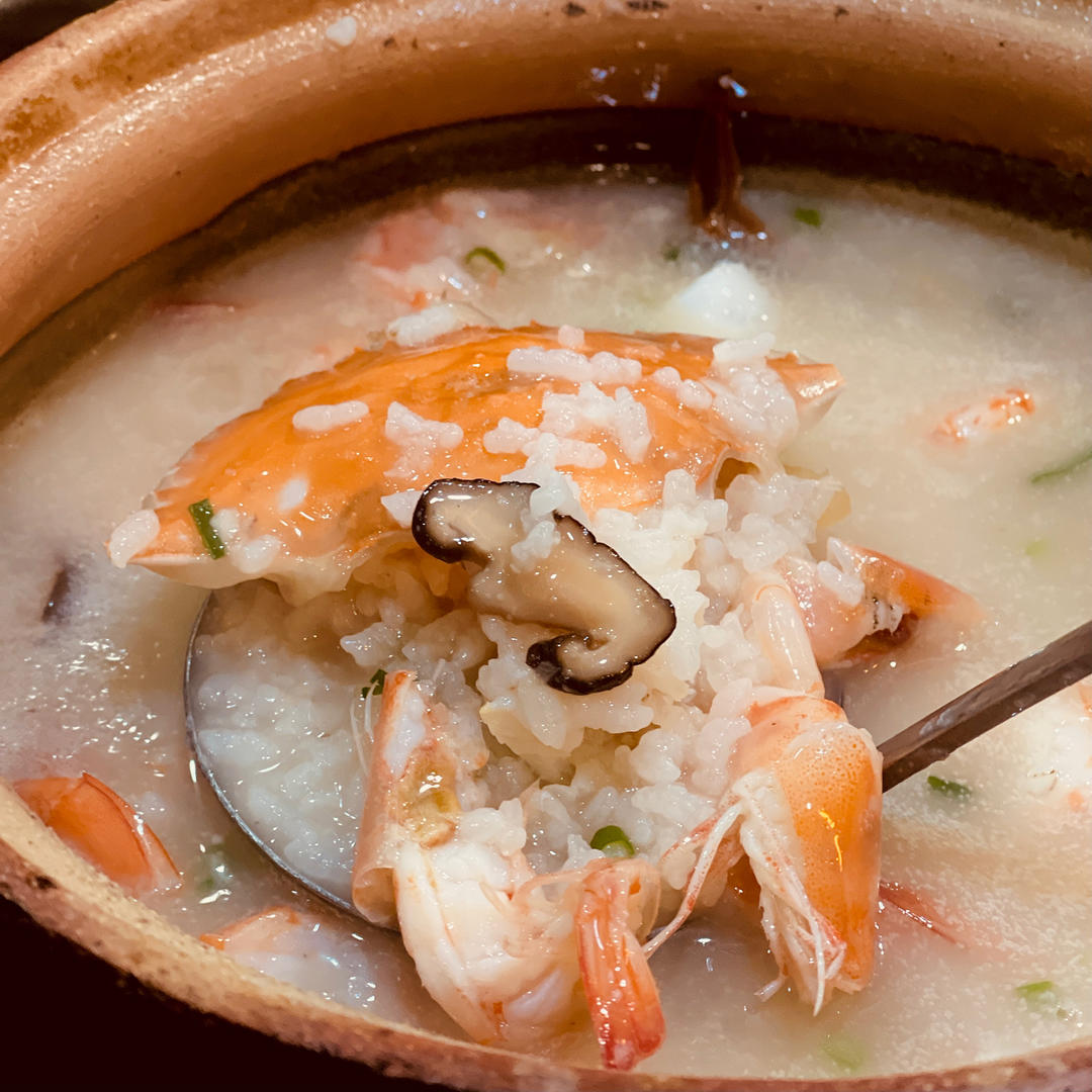 鲜虾砂锅粥