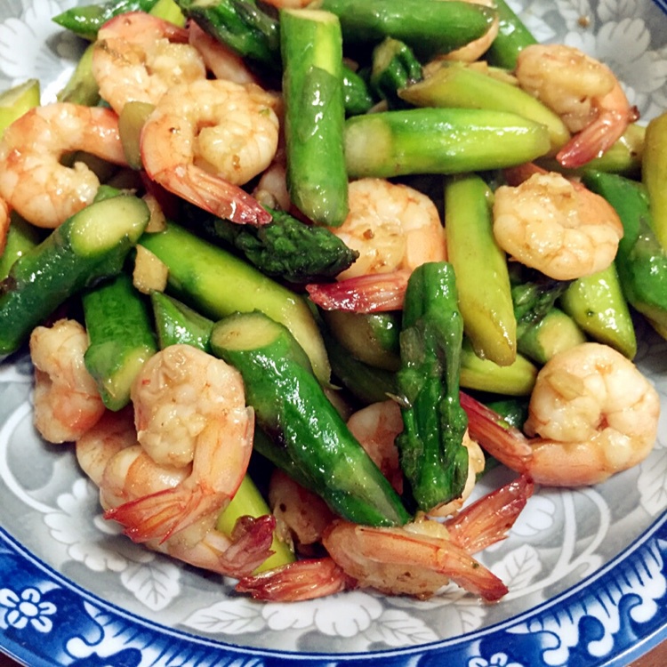 鲜虾百合芦笋