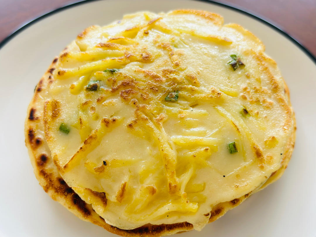 快手美味土豆丝鸡蛋饼