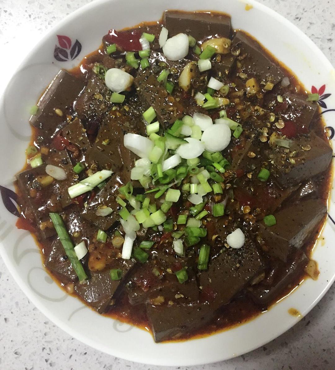 麻辣血块的做法