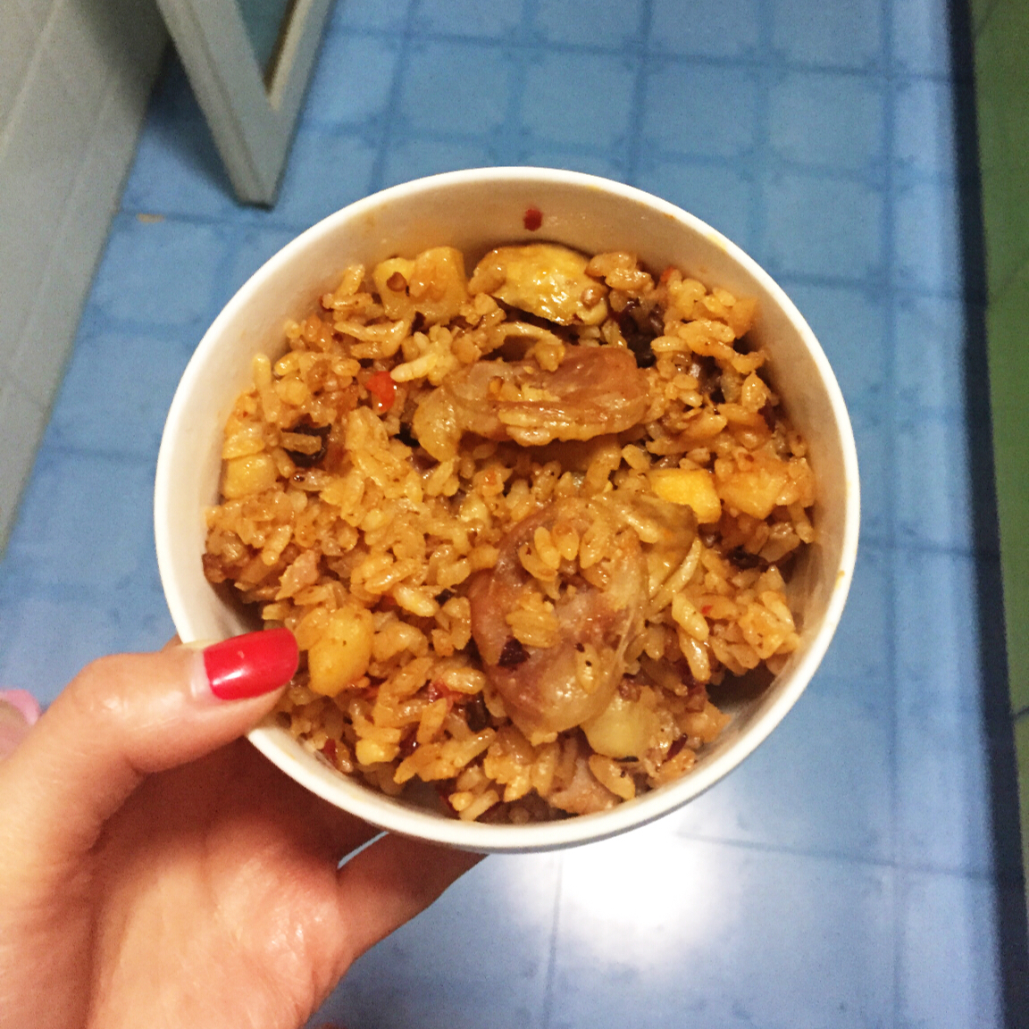 香肠土豆焖饭【一人也要吃好版】