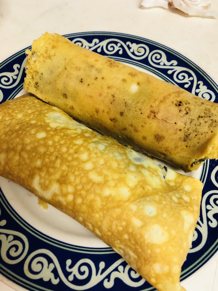 健康早餐/甜点：紫薯香蕉芝士鸡蛋卷的做法 步骤4
