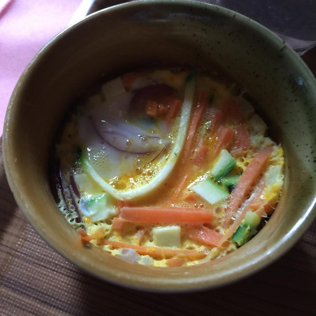 超快手微波炉鸡蛋饼的做法