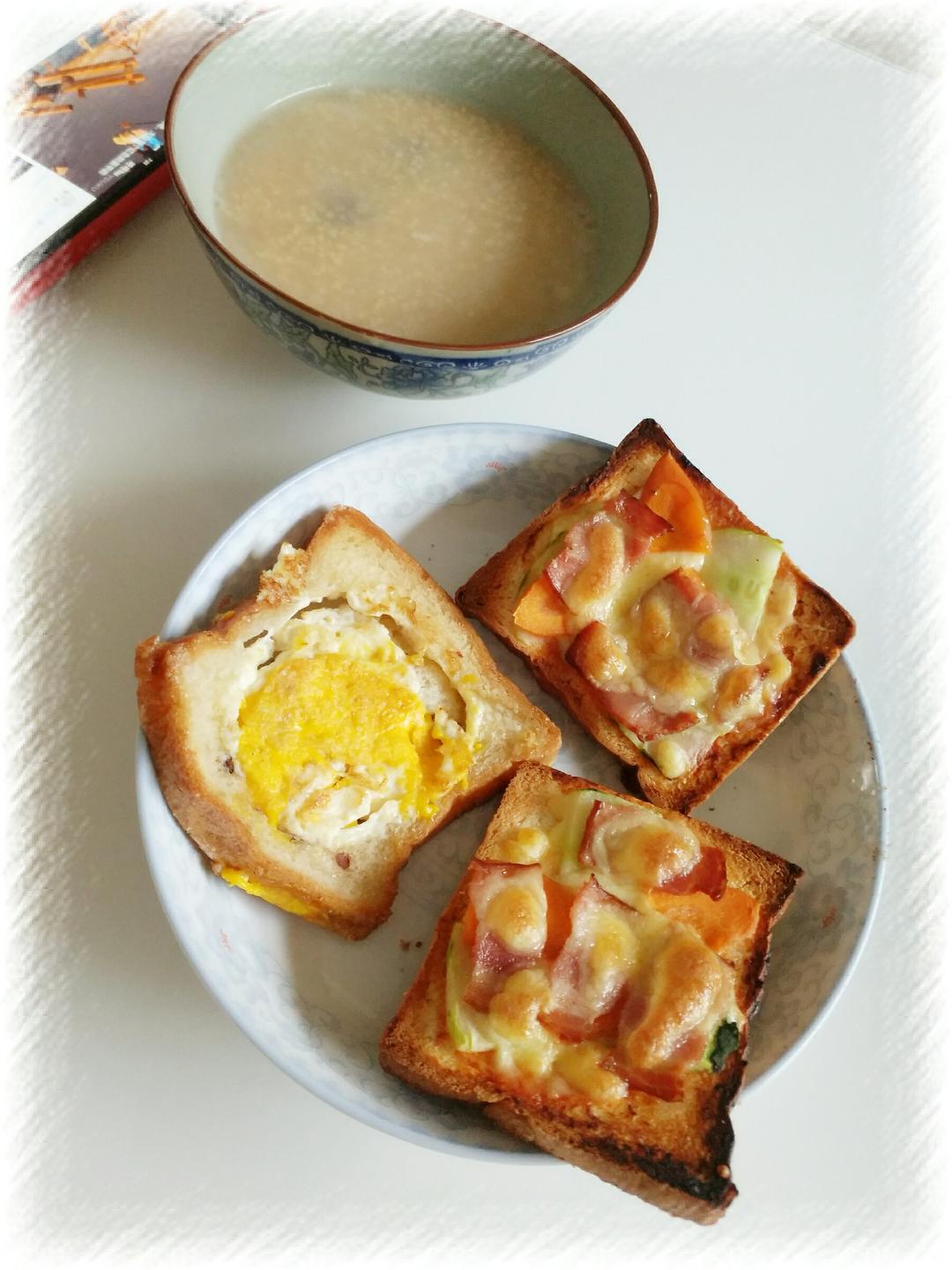 吐司培根小批萨