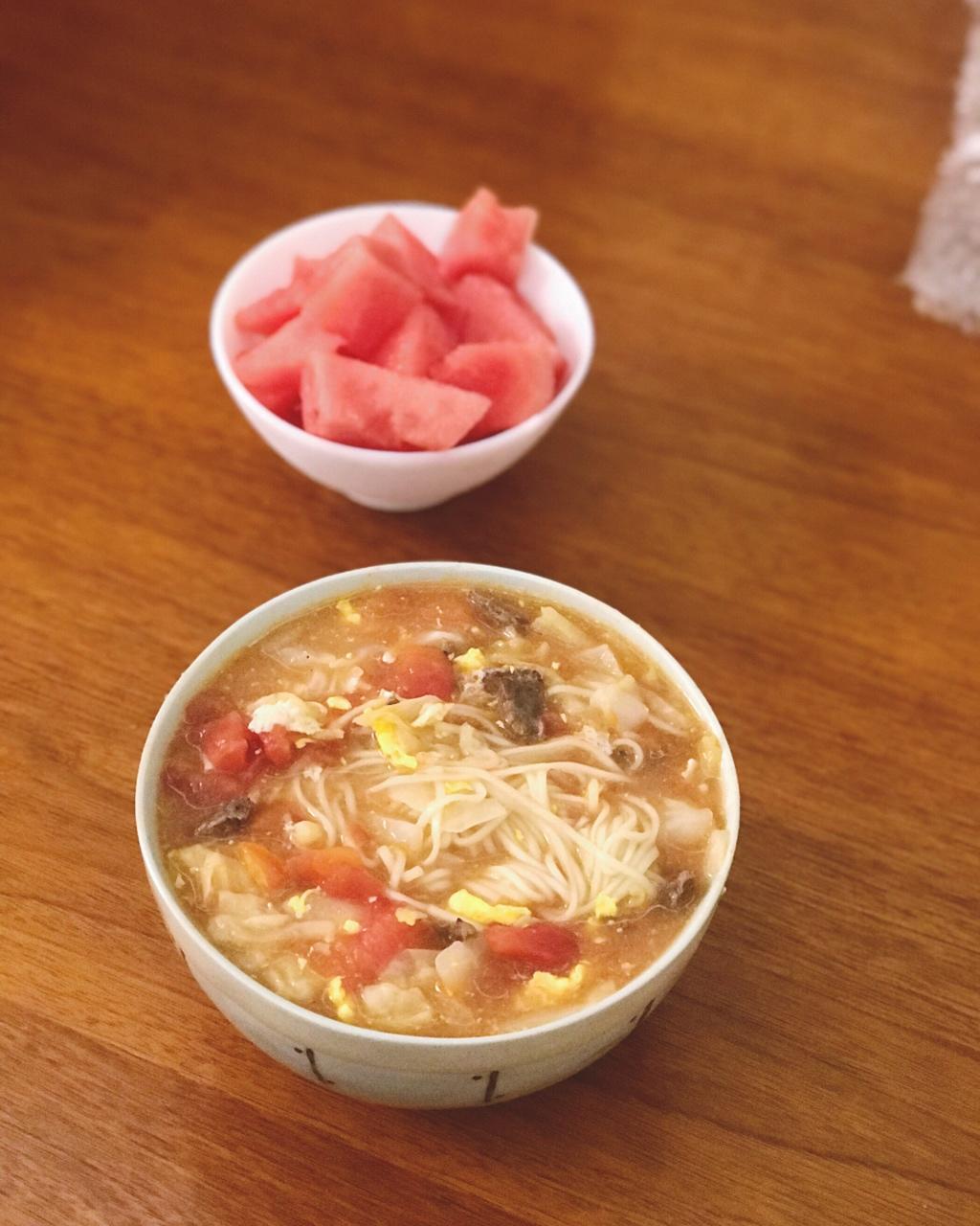 虾仁西红柿热汤面丨健康·三餐<好好吃饭8>