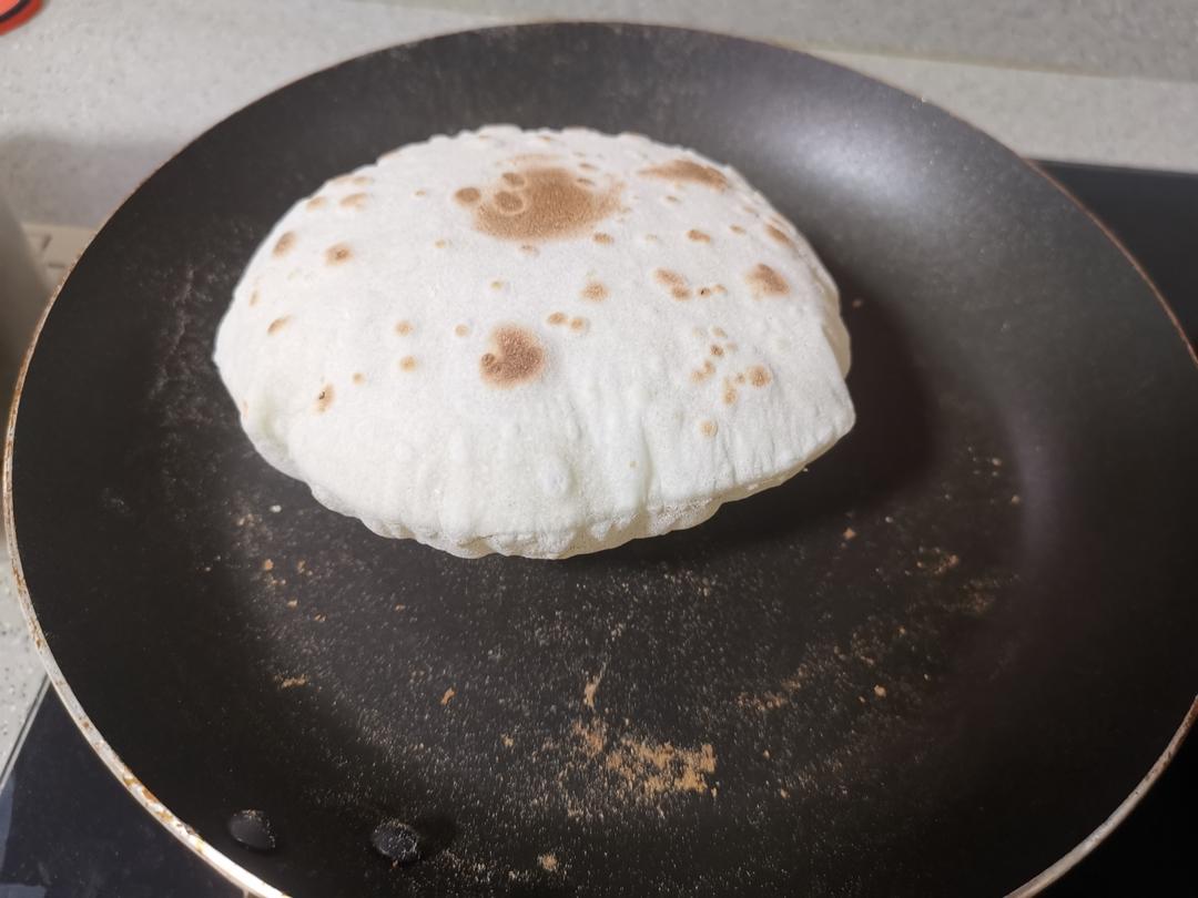 无油高萌气球饼~Roti，Phulka印度薄饼，中式单饼