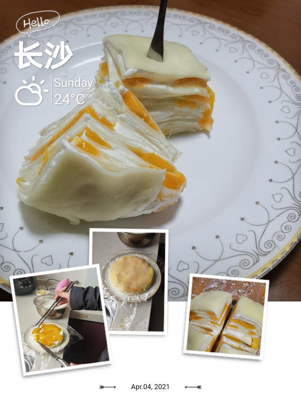 芒果千层蛋糕，100%成功告别煎皮无能