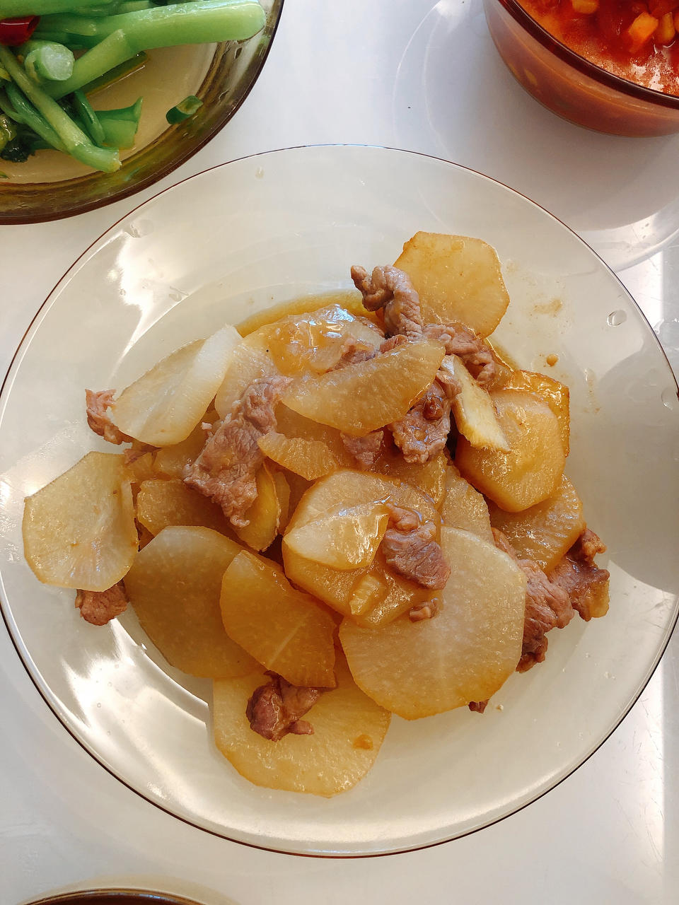 萝卜炒肉片，惊艳味蕾