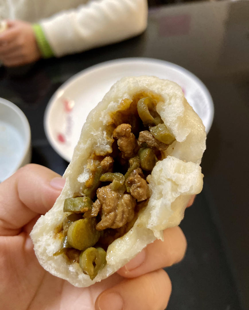 豆角酱肉包子