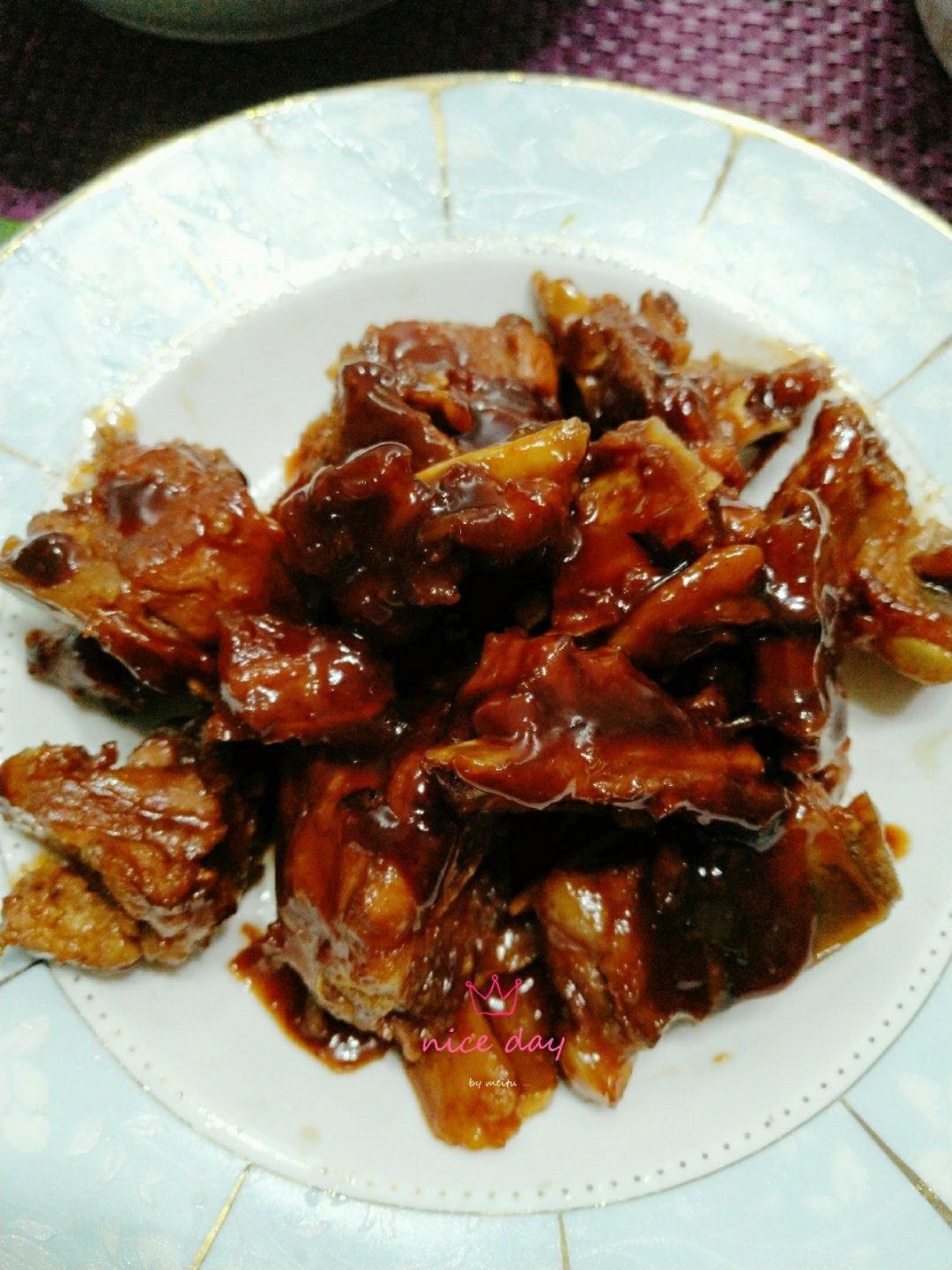 红腐乳烧排骨