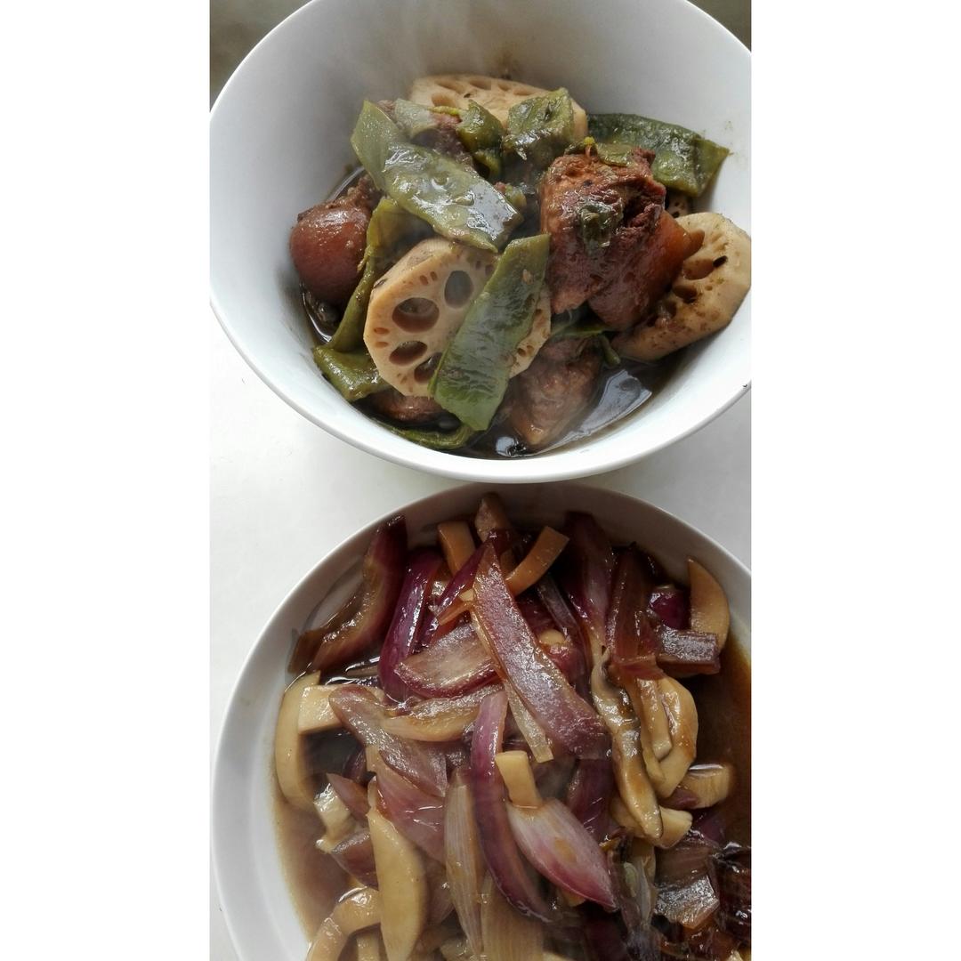 洋葱遇到杏鲍菇