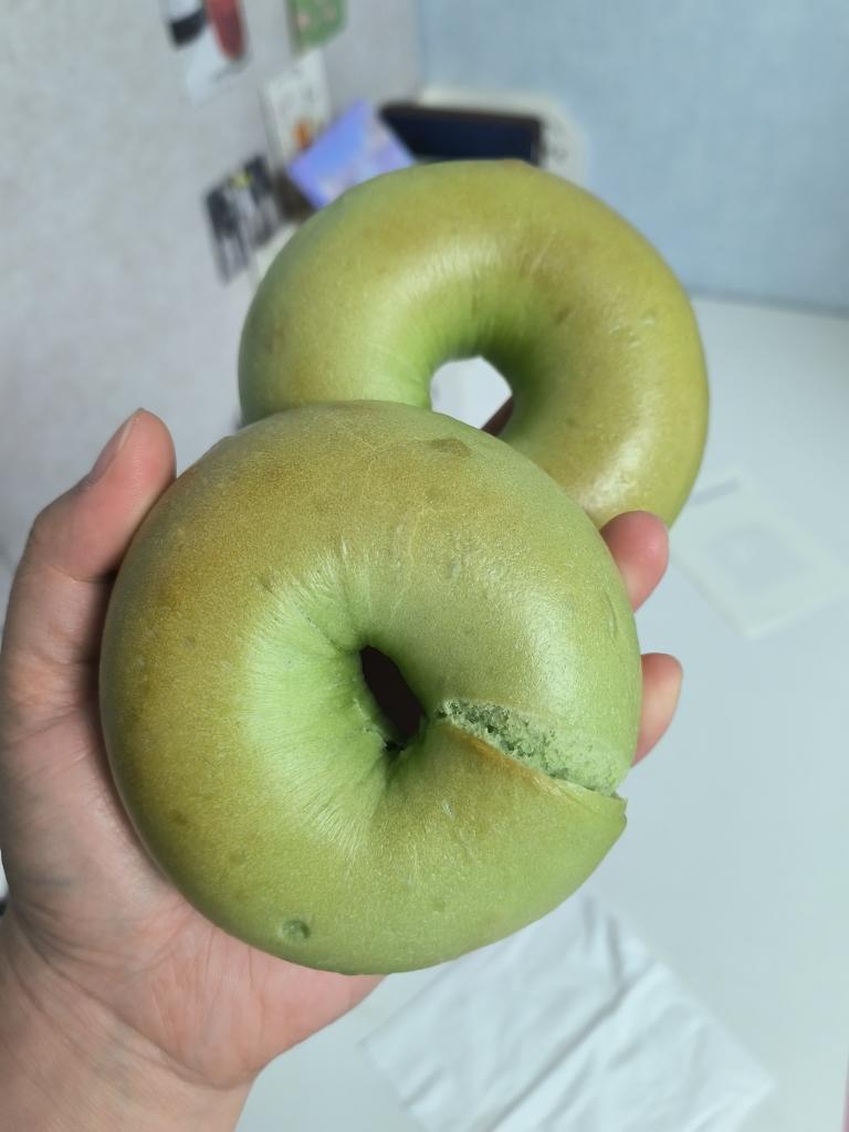 可以售卖的开心果乳酪贝果，保色小技巧