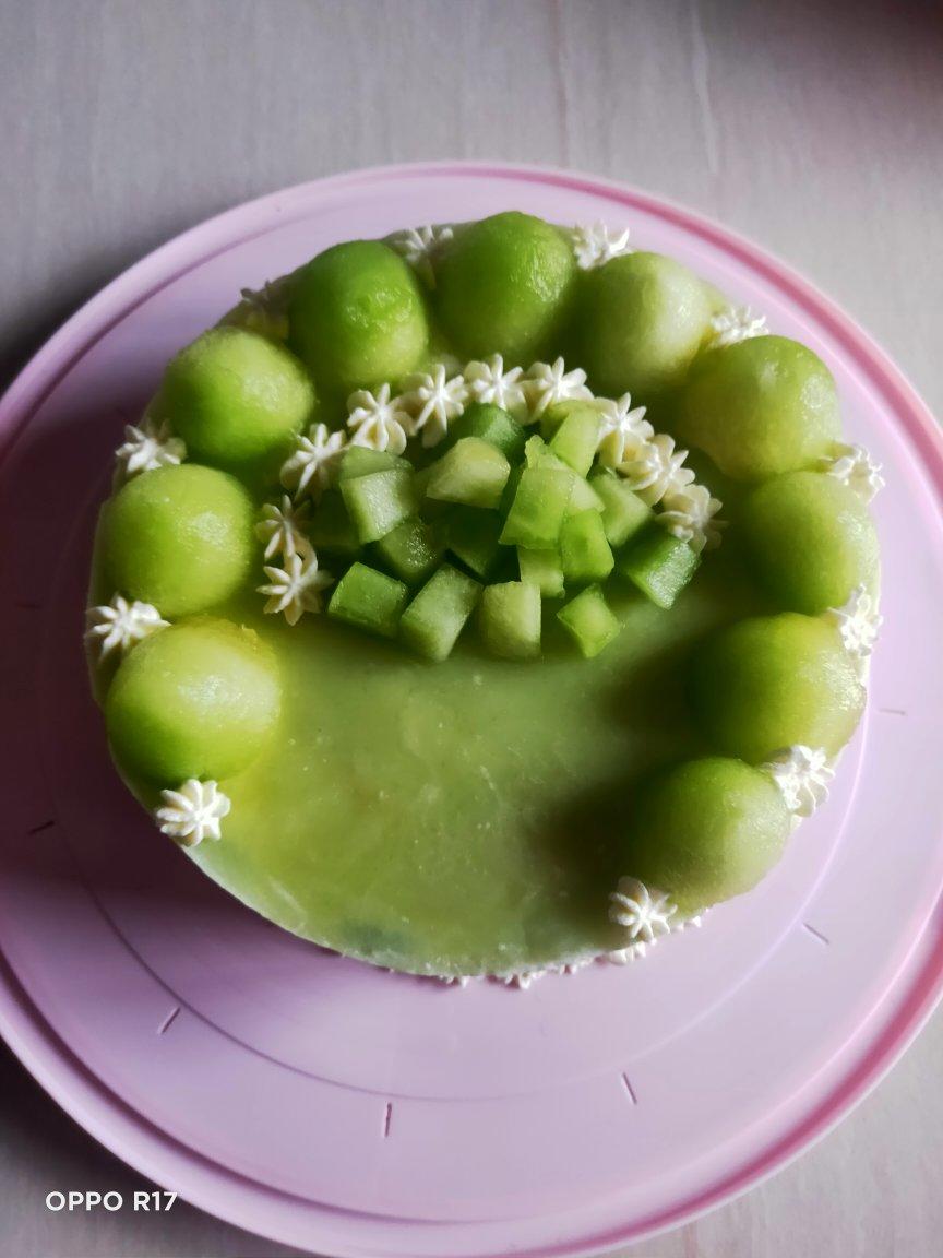 属于夏日的一道清爽，椰香蜜瓜慕斯，小白无惧