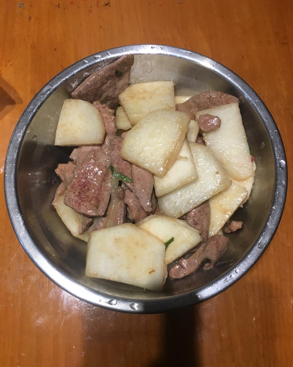 地瓜炒猪肝