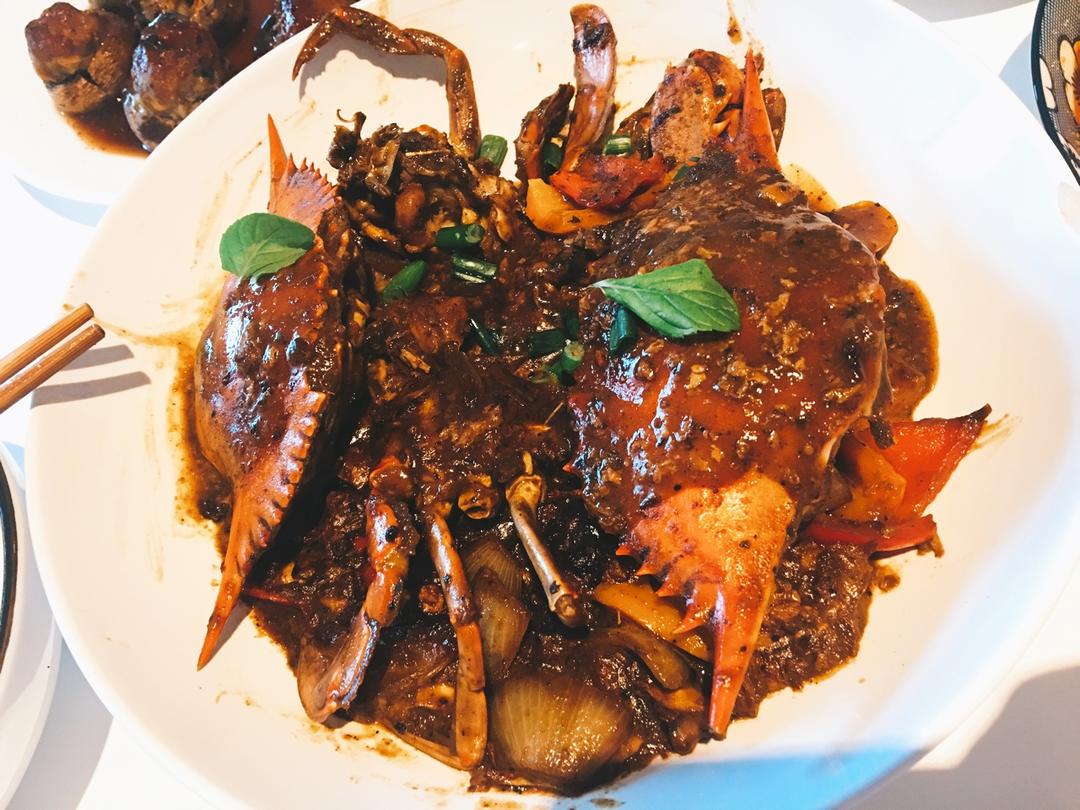 新加坡风味黑胡椒炒蟹