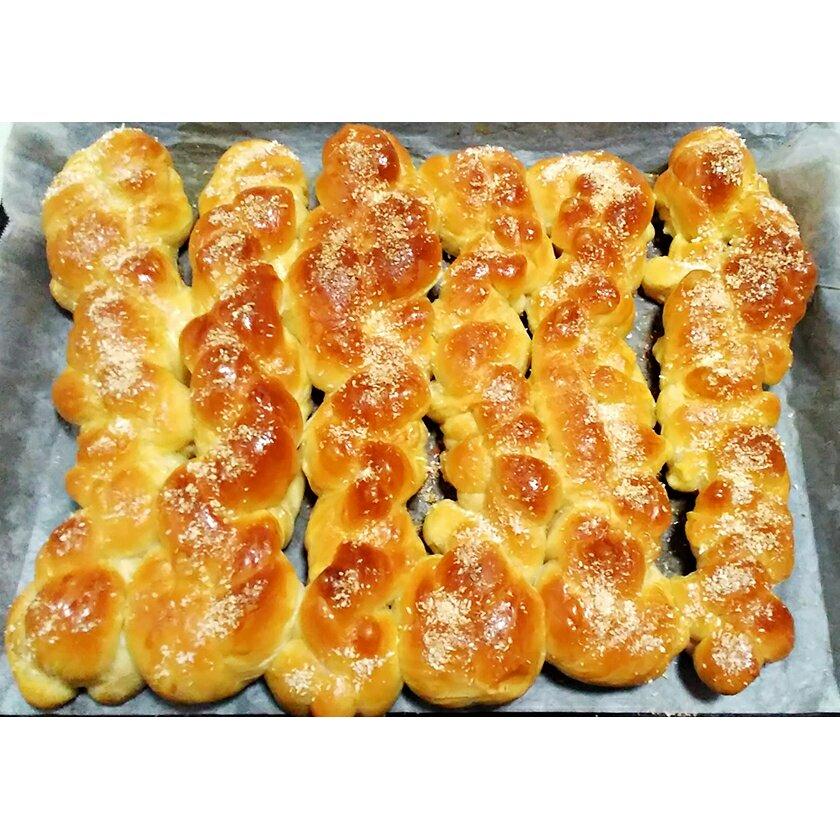 砂糖麻花面包（两股辫子）