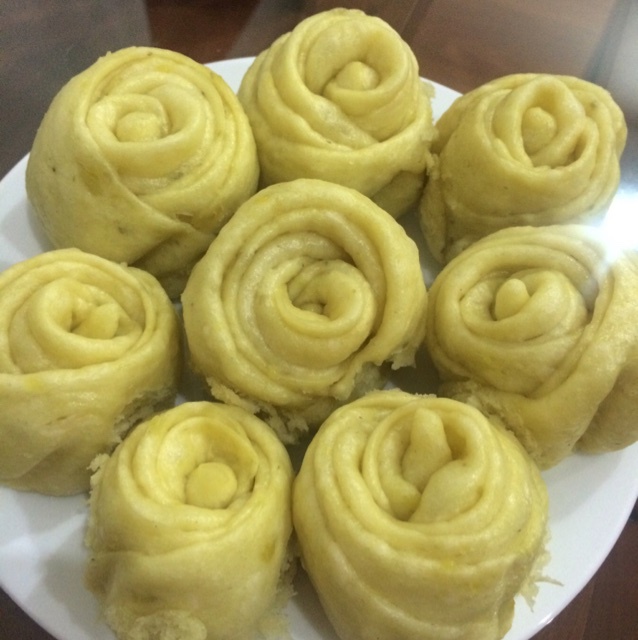 紫薯玫瑰馒头
