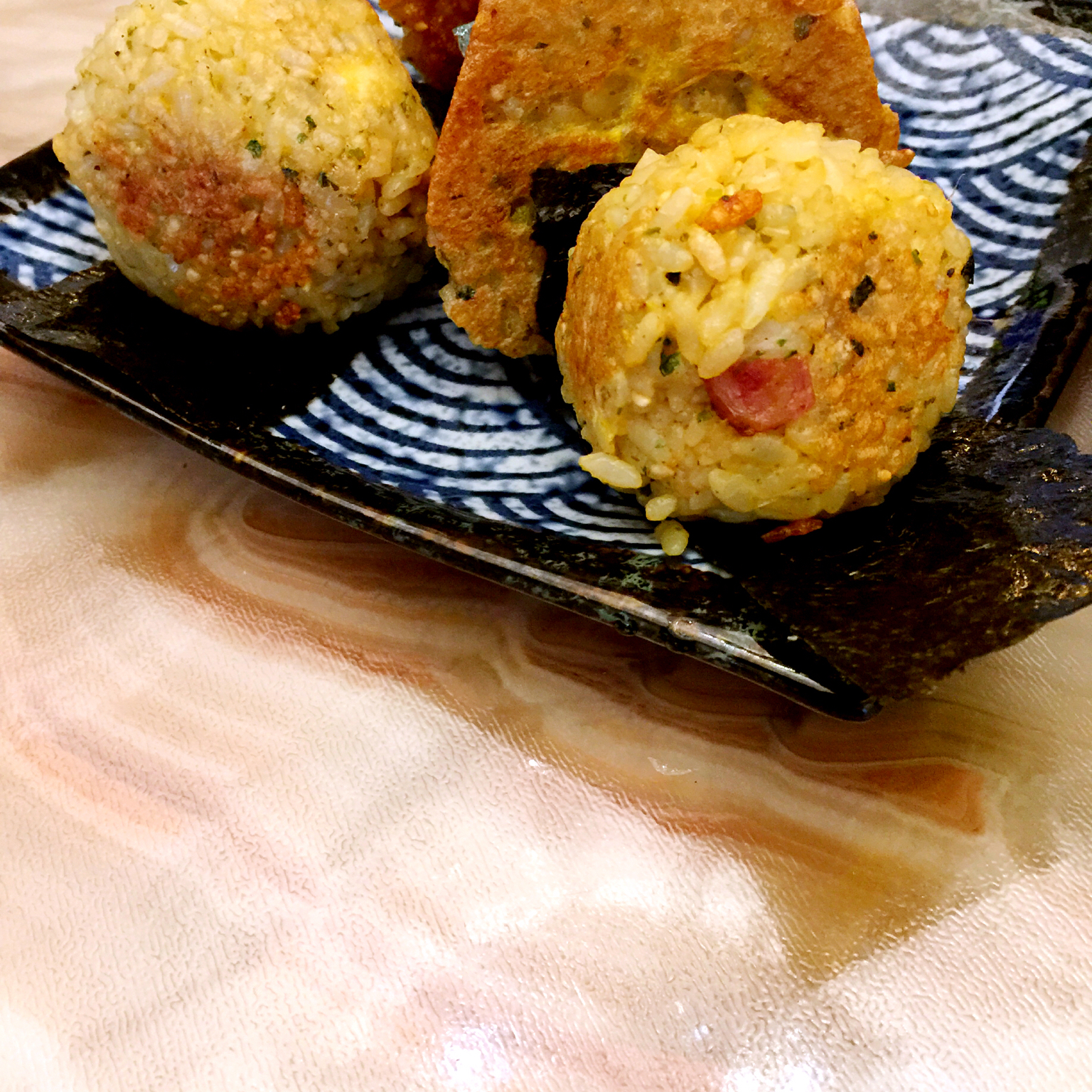 芝士蛋煎饭团