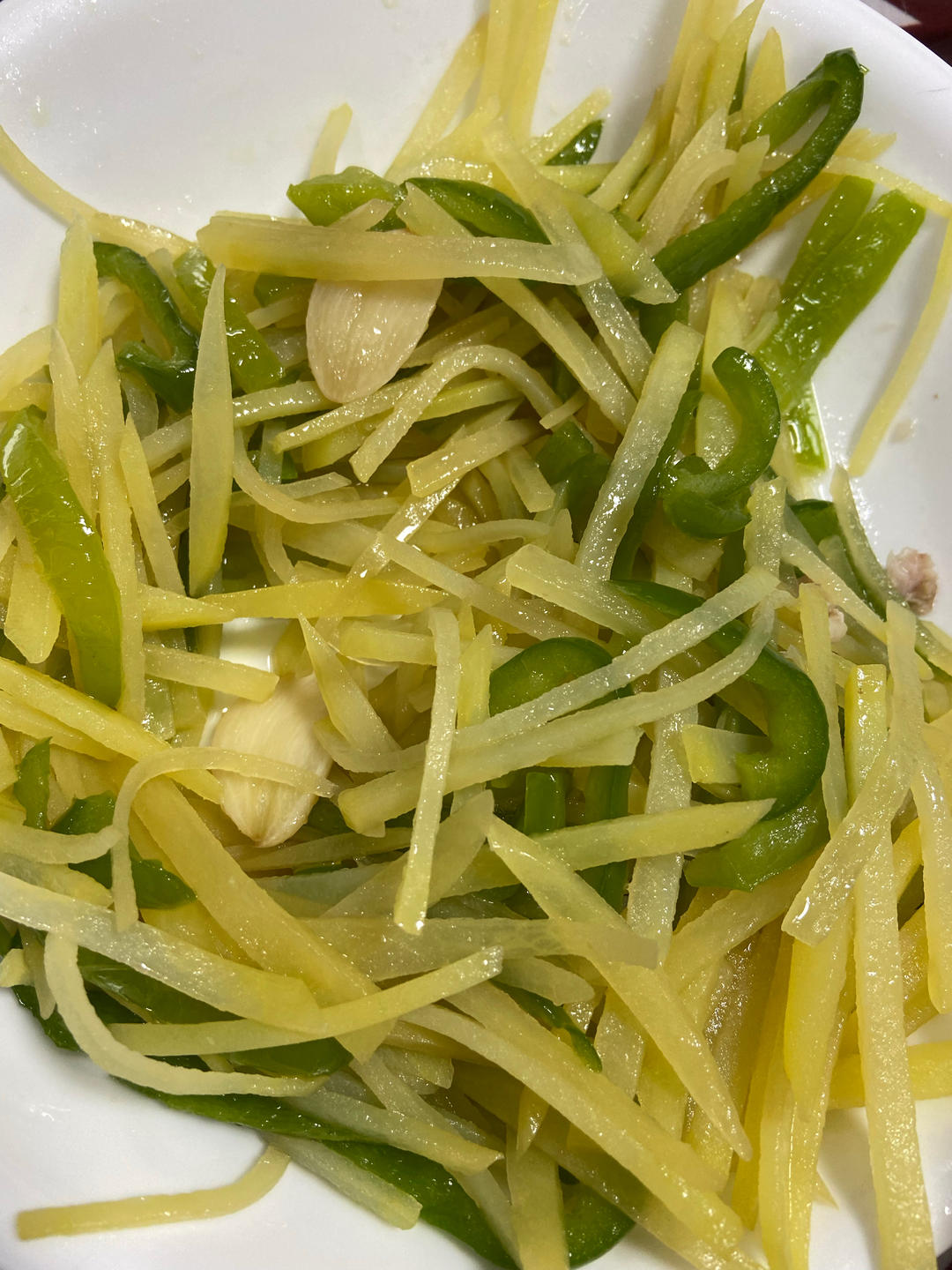 青椒土豆丝（炒制不粘锅，入口不软烂）