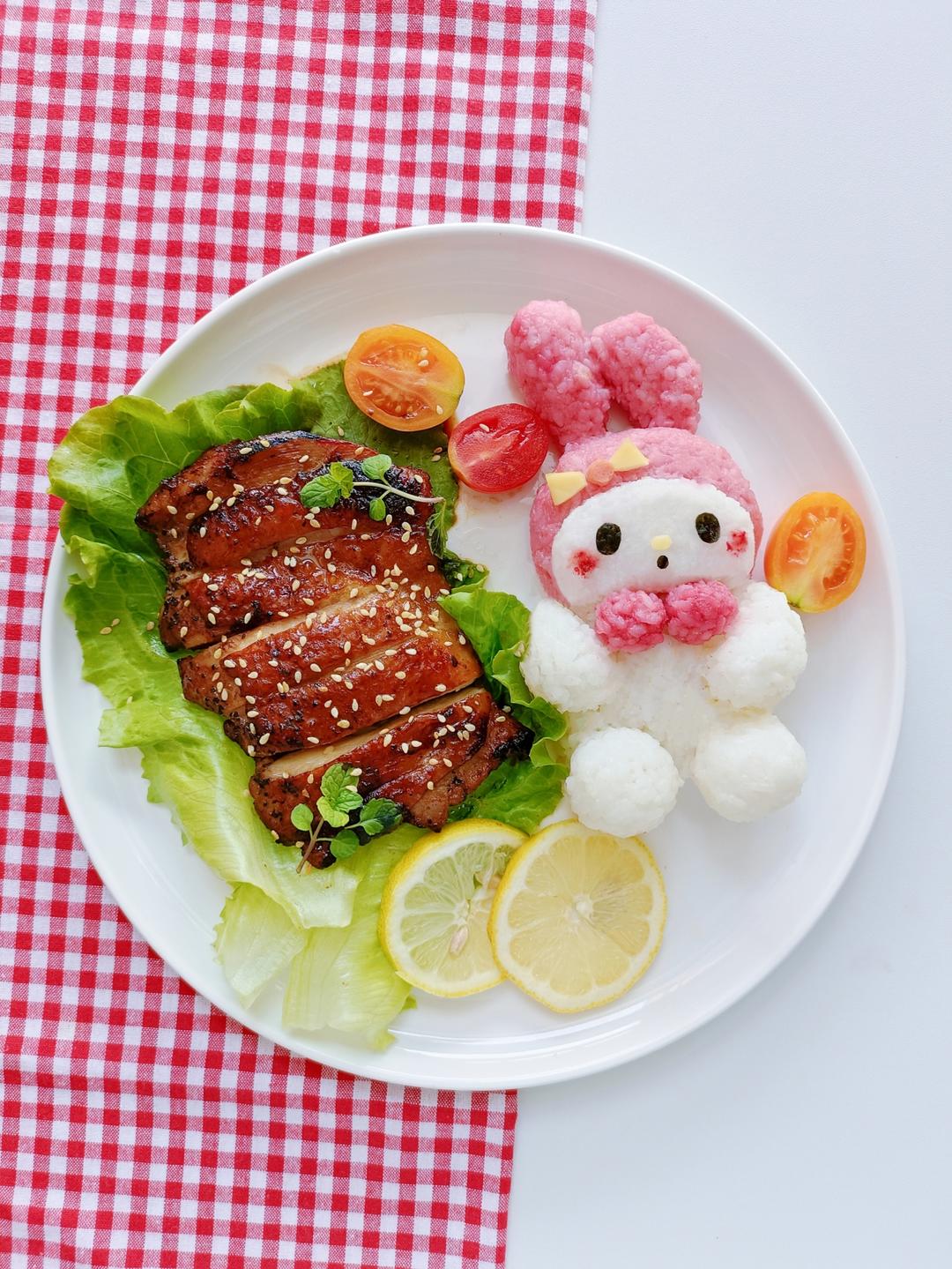 可爱卡通鸡腿饭