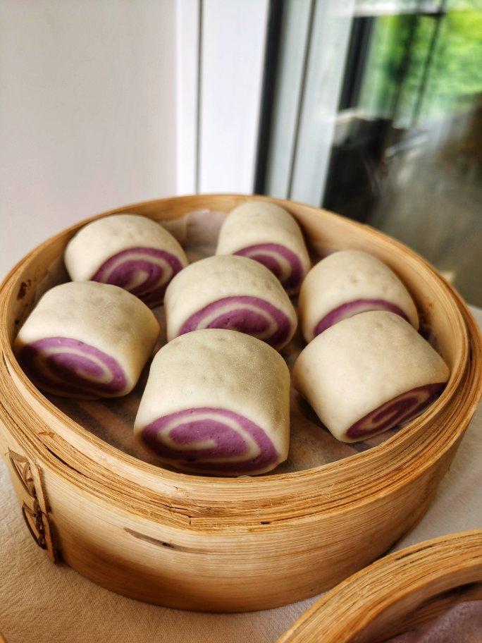 饭饭fstar做的双色刀切馒头