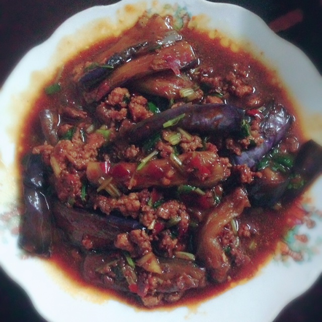 红烧肉沫茄子