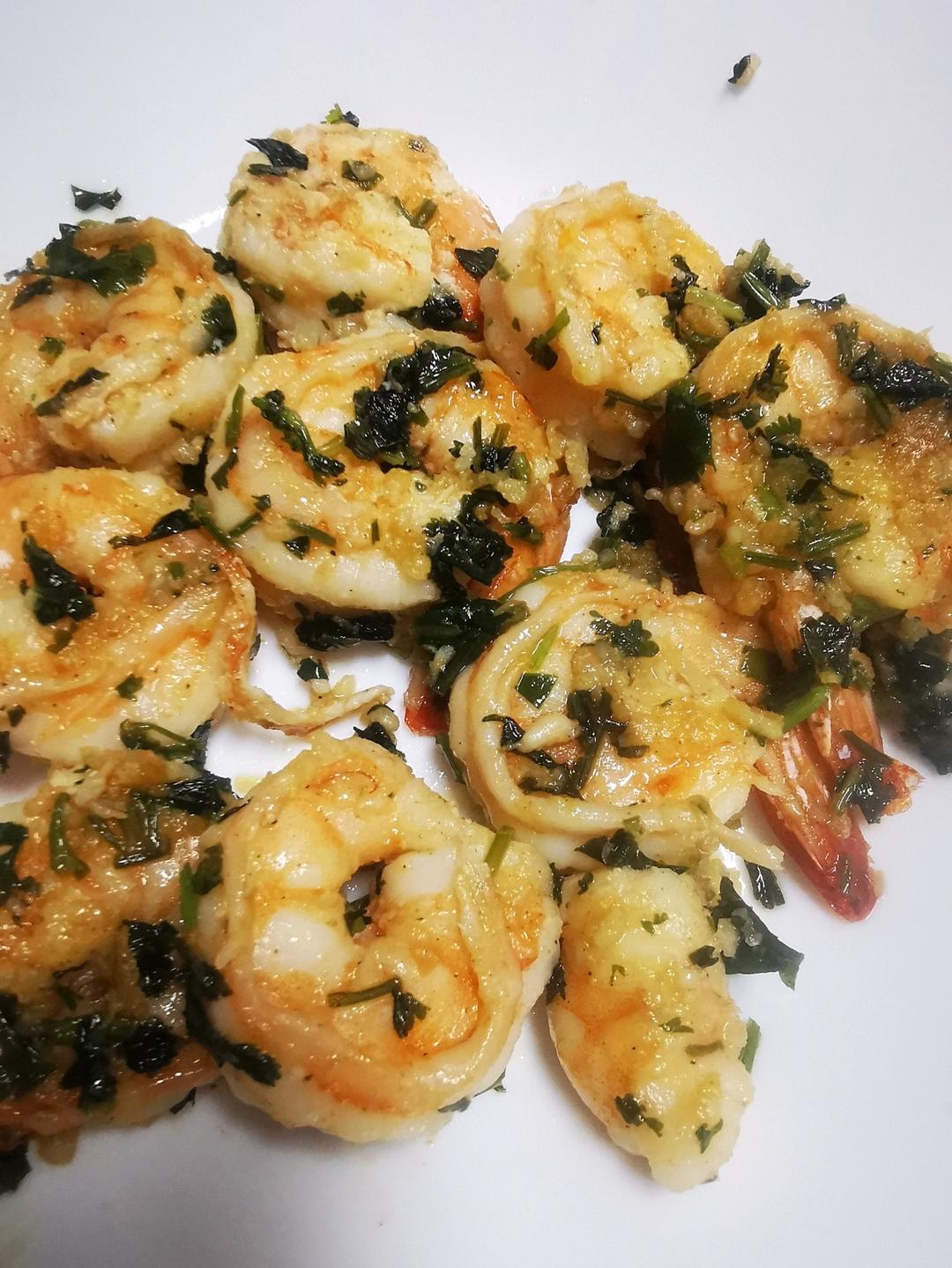 【生酮版】蒜香黄油虾仁