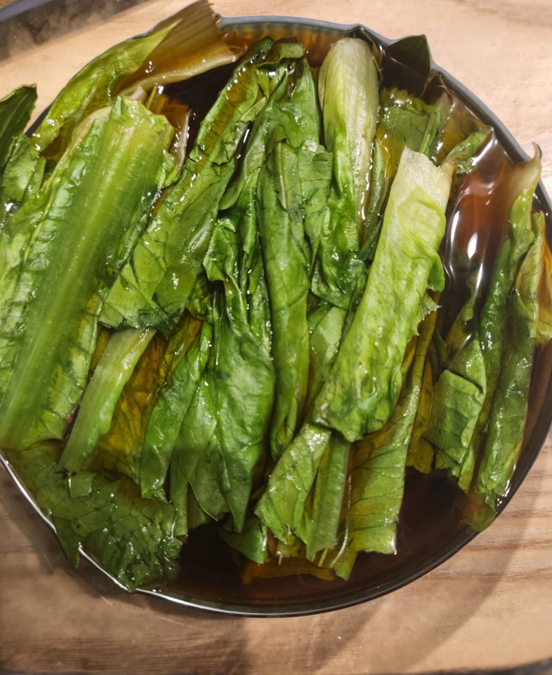 懒人减脂油麦菜－微波炉速成的做法
