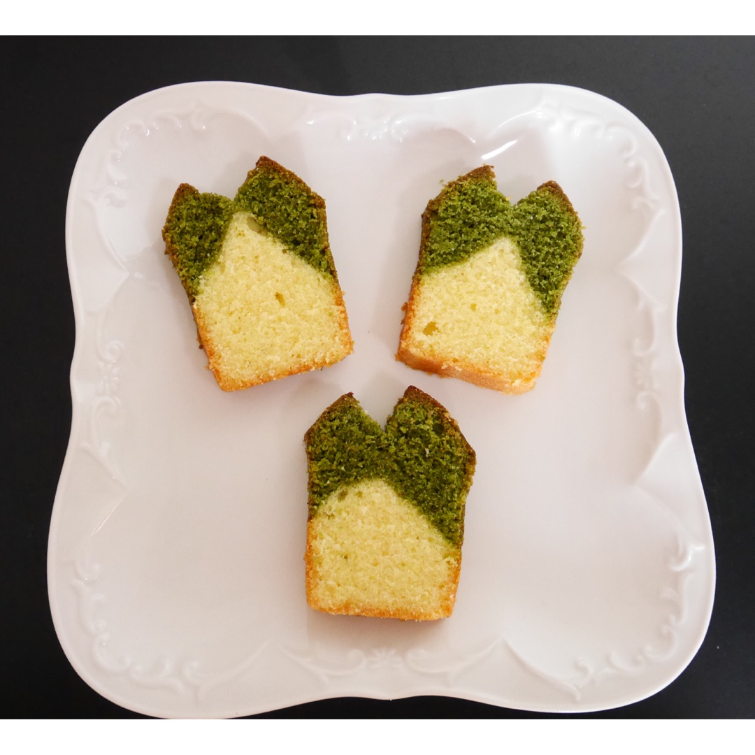 香草&抹茶双拼磅蛋糕（白菜磅）
