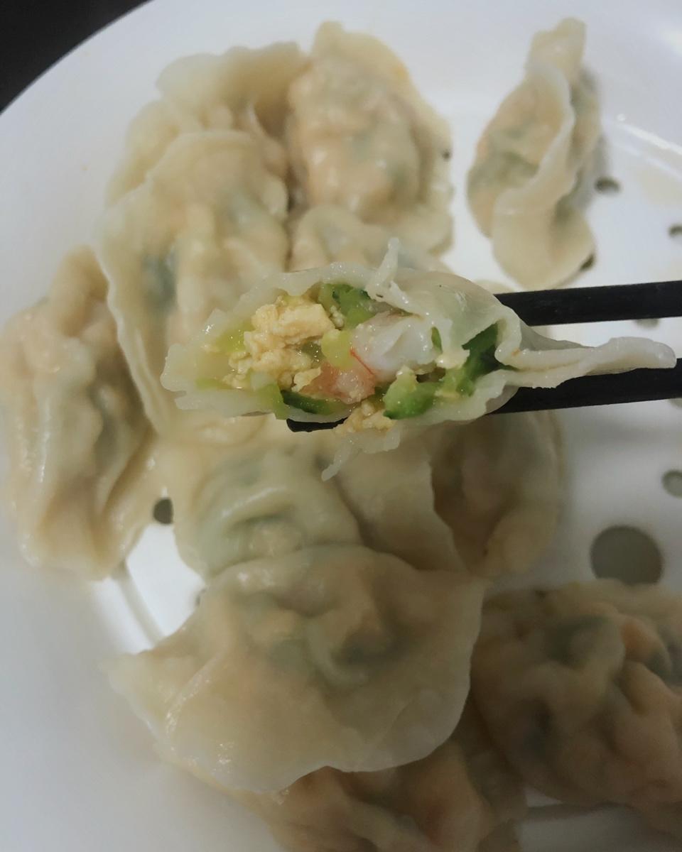 青瓜虾仁馅水饺（清新派水饺）