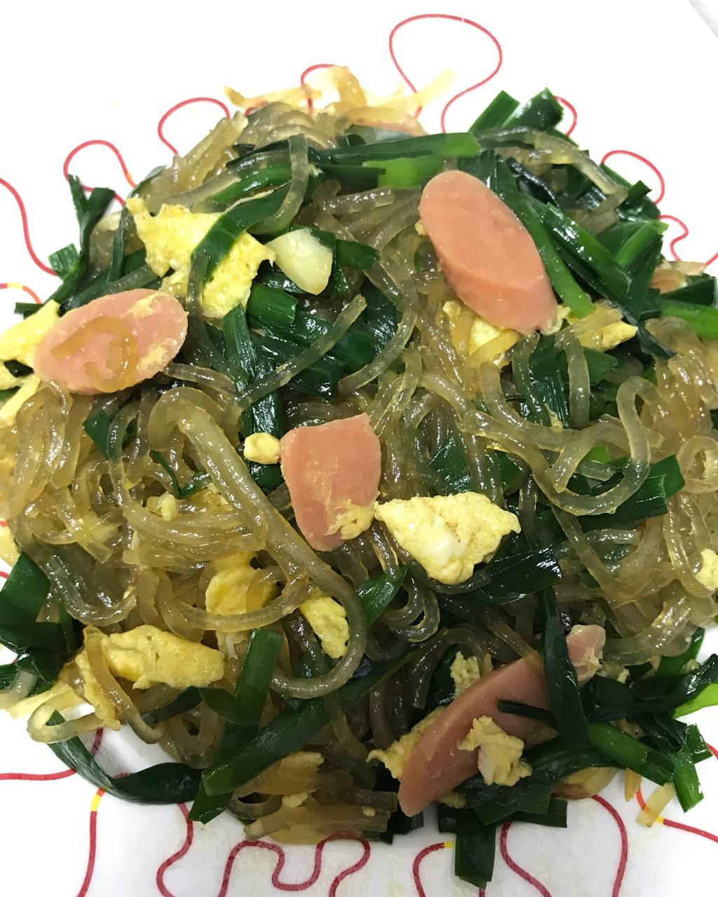 韭菜粉丝炒笨蛋