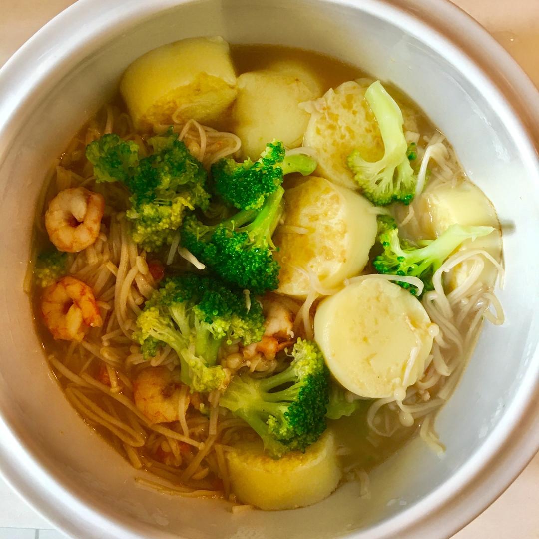 虾仁玉子豆腐煲