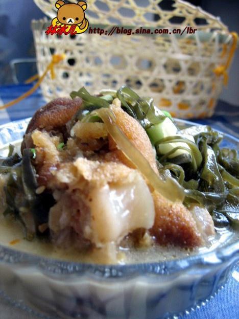 猪蹄炖海带的做法