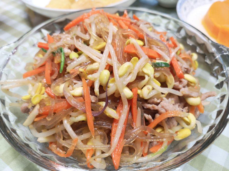 豆芽炒粉丝