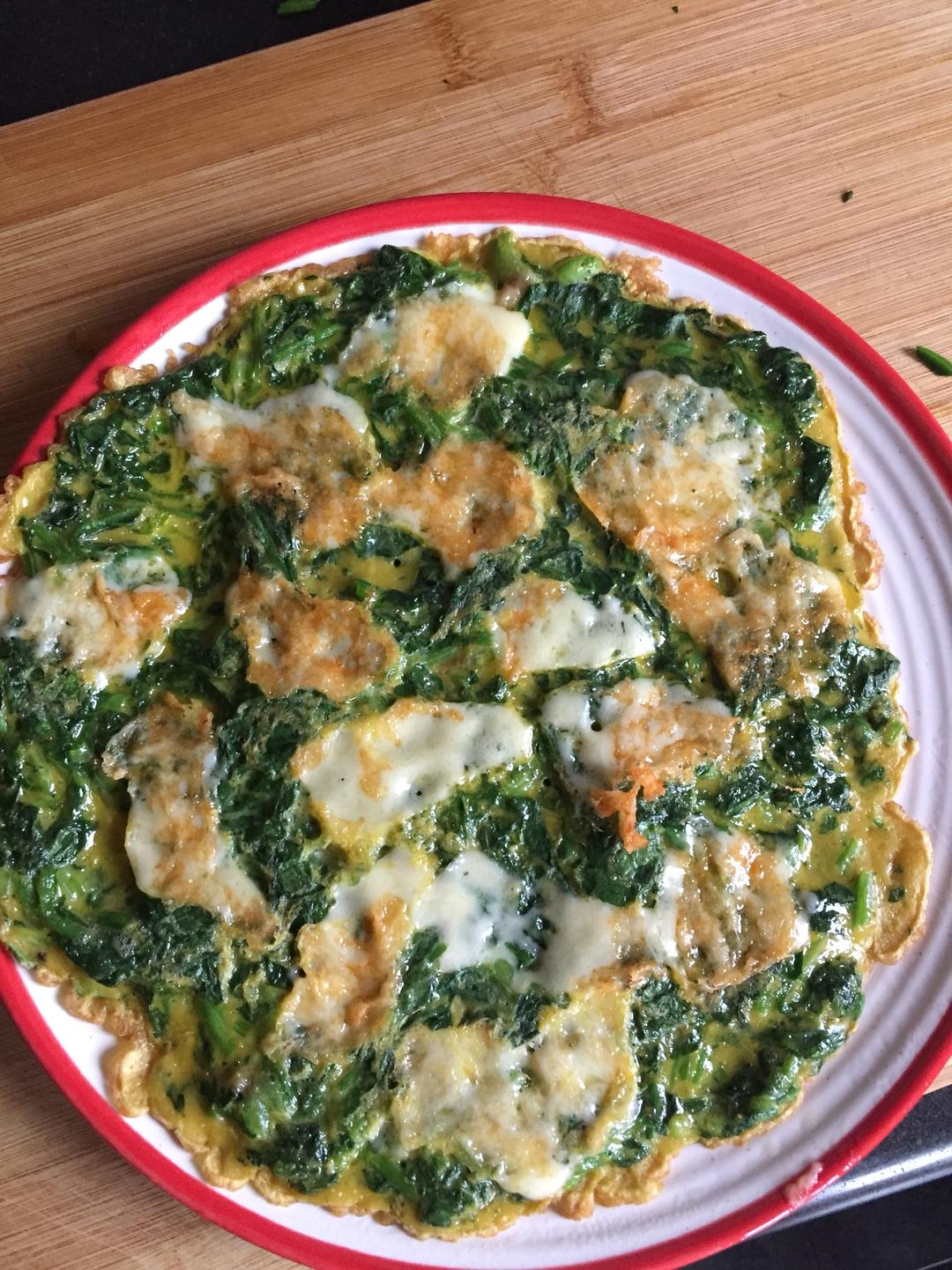 菠菜芝士蛋饼