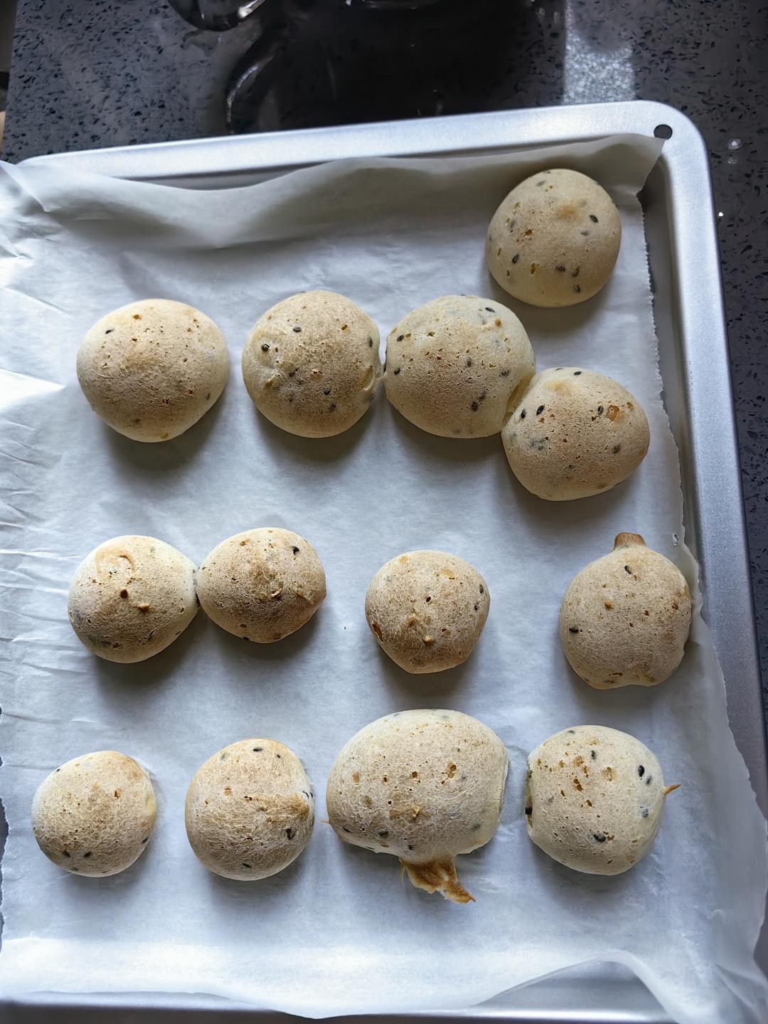 不用预拌粉的手指麻薯包💯成功