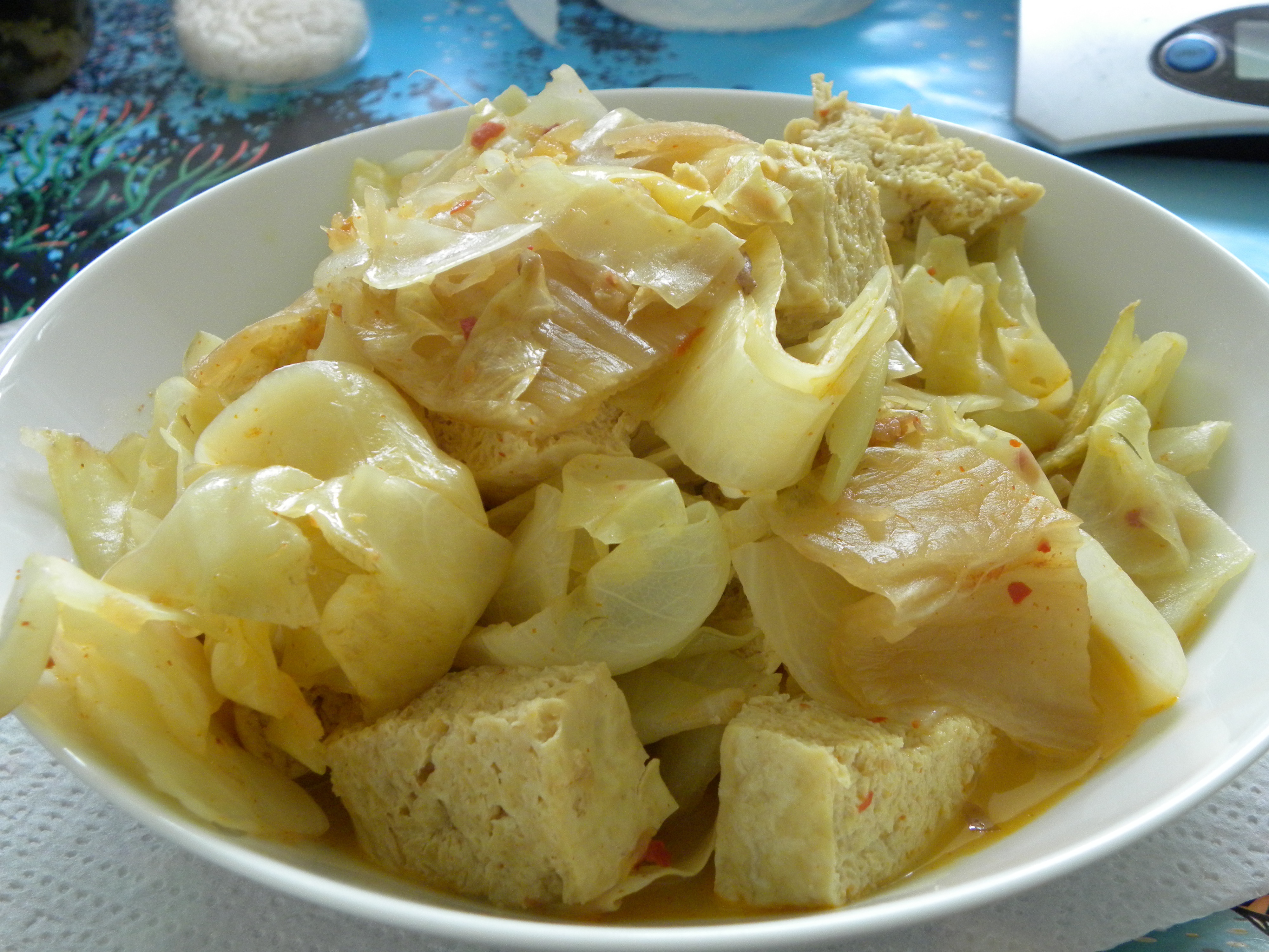 辣味白菜炖冻豆腐