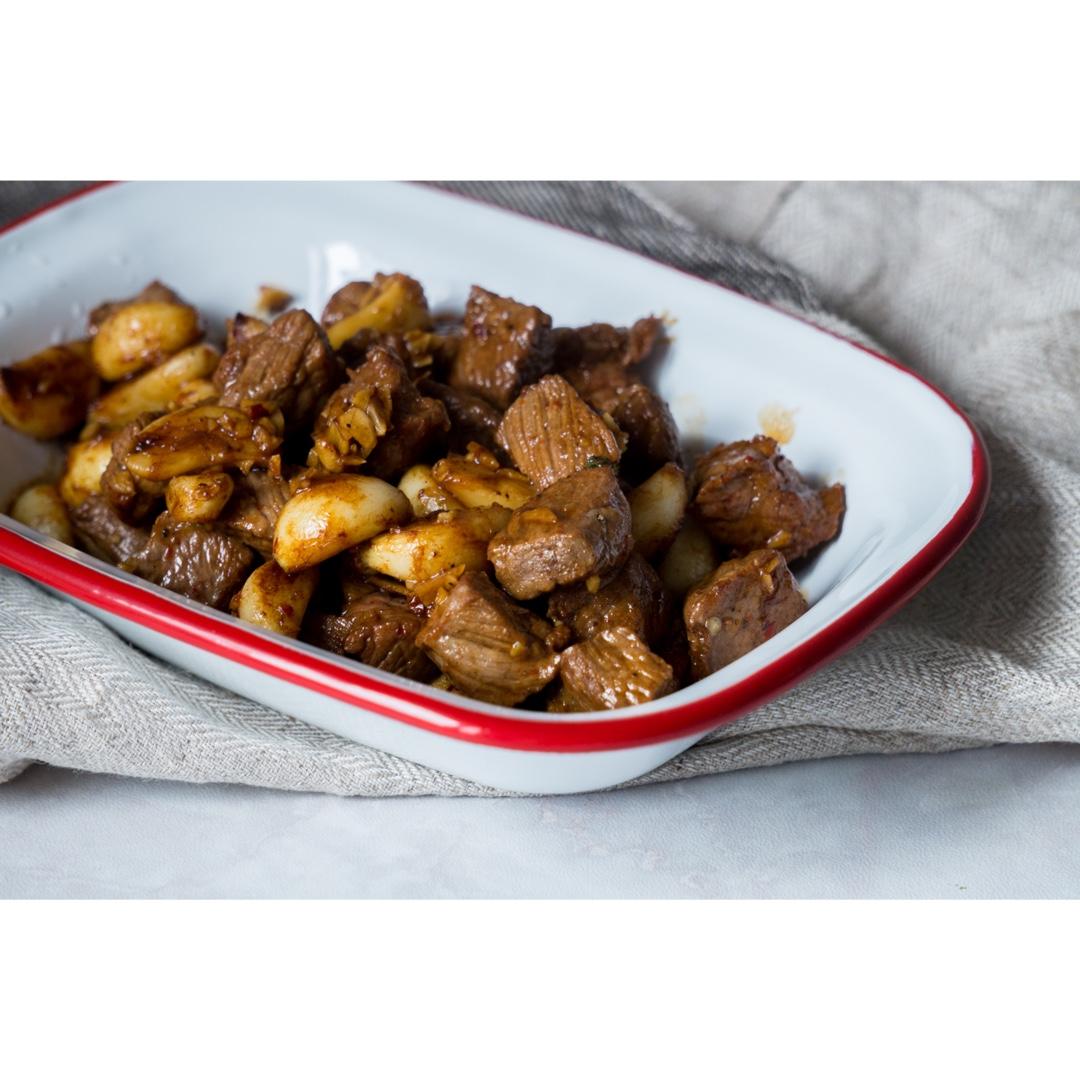 黑蒜子牛肉粒