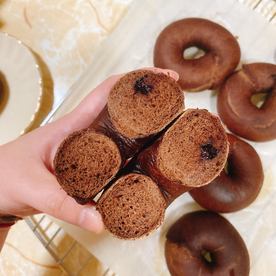 法芙娜巧克力流心/巧克力豆橙皮丁贝果