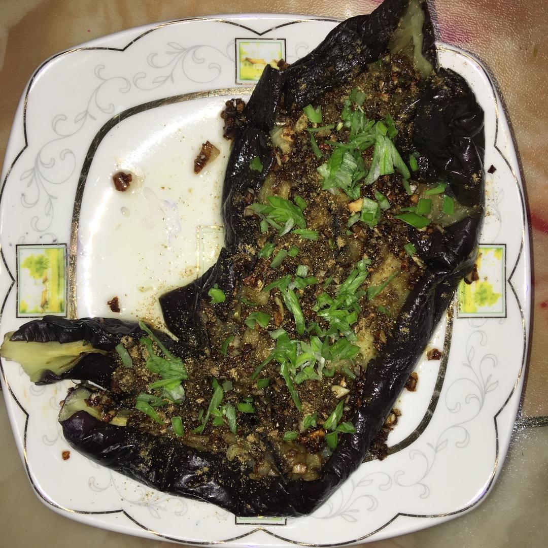 【微波炉烤茄子】