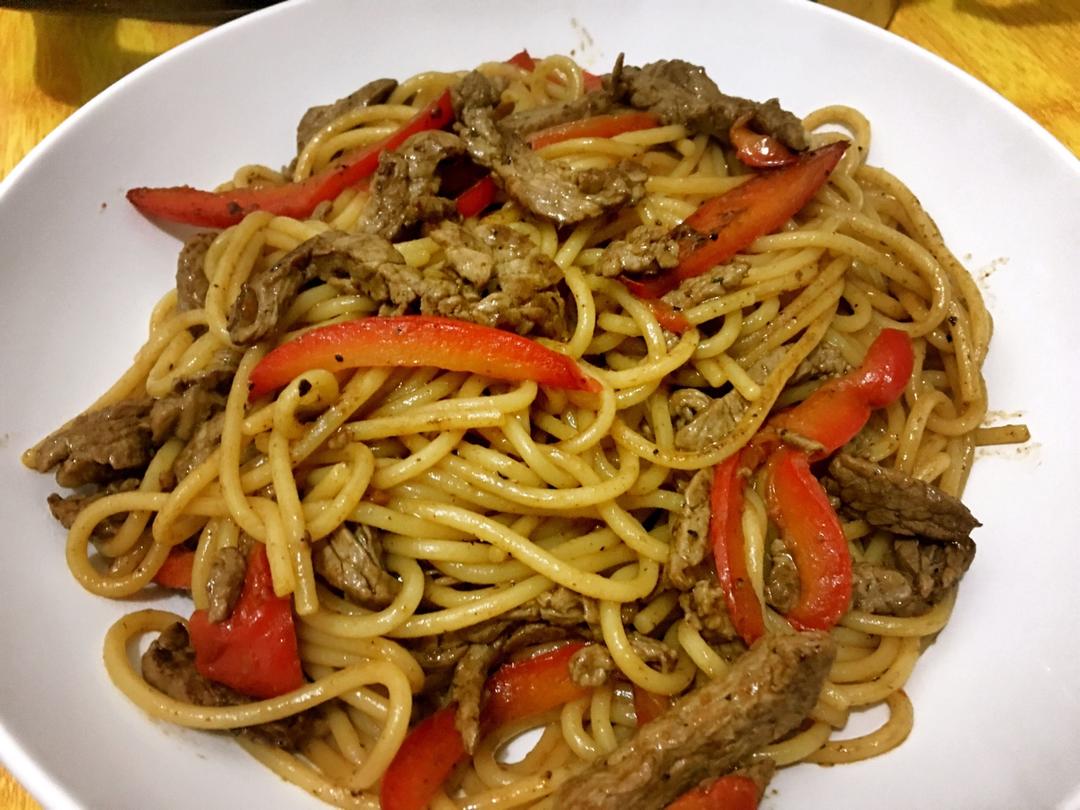 黑椒牛柳意面