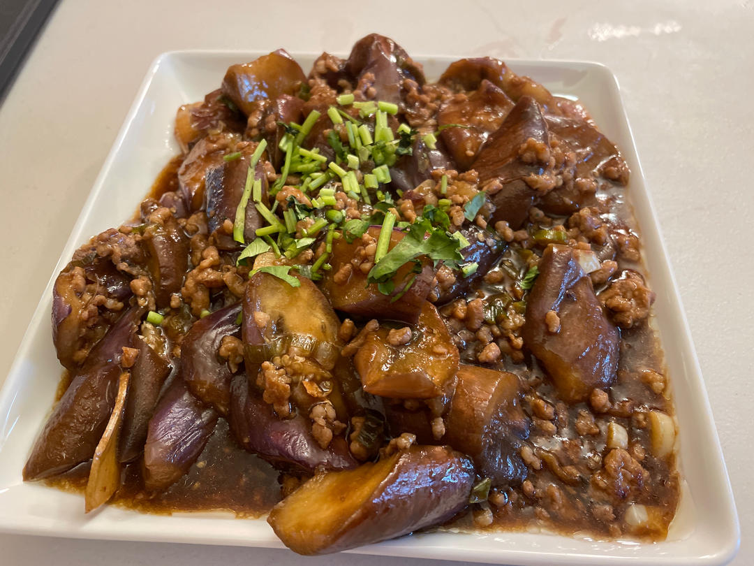 超级下饭酱香味肉末茄子
